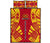 Papua New Guinea Quilt Bed Set - Papua New Guinea Coat Of Arms & Polynesian Yellow Tattoo Style Art - Polynesian Pride