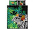 Kanaka Maoli (Hawaiian) Quilt Bed Set, Polynesian Pineapple Banana Leaves Green - Polynesian Pride