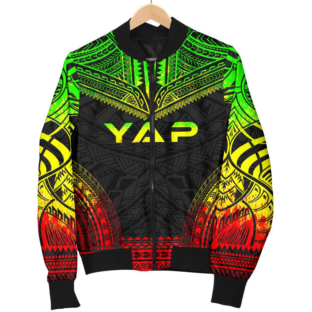 Yap Polynesian Chief Men's Bomber Jacket - Reggae Version - Polynesian Pride