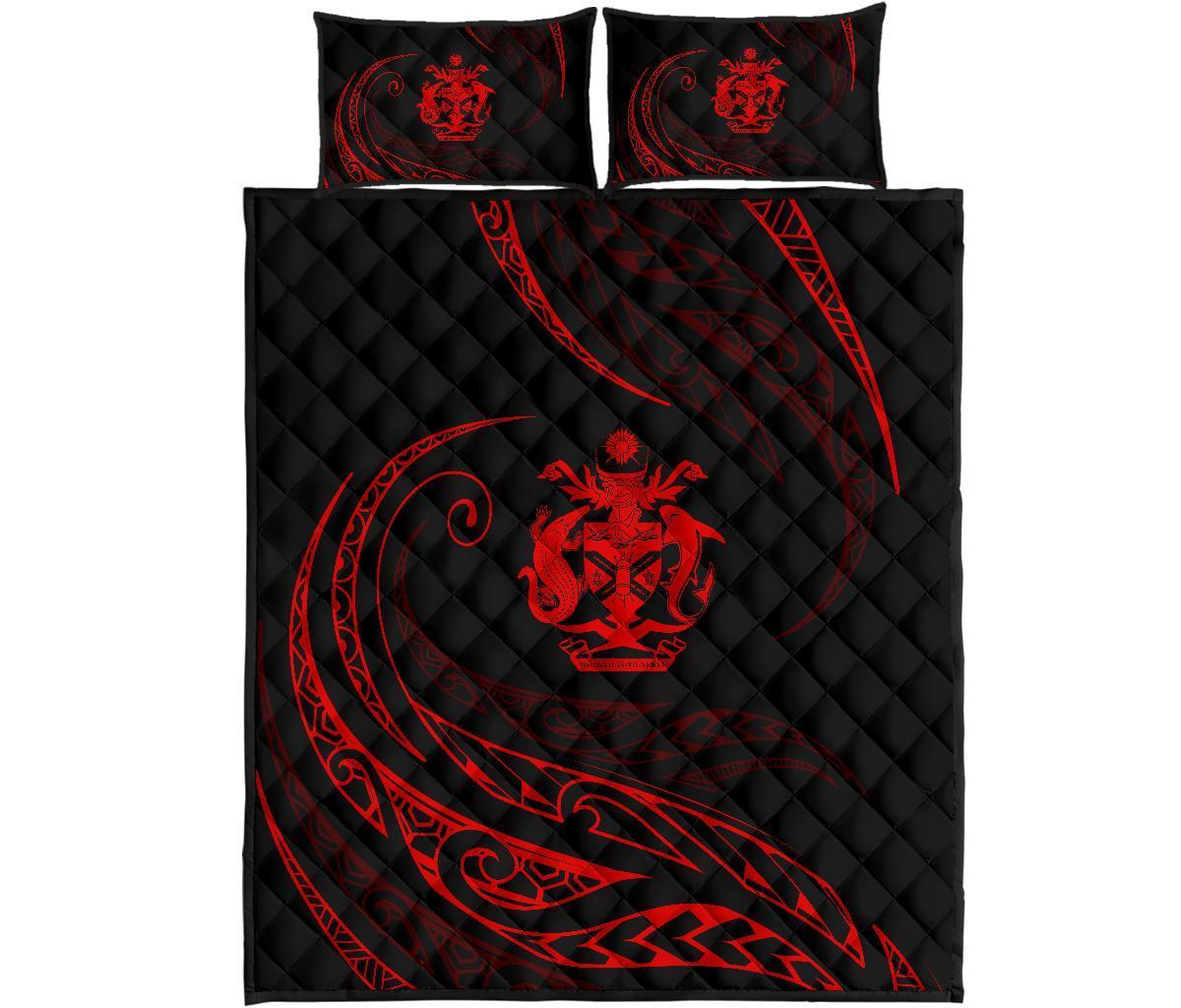 Solomon Quilt Bed Set - Red - Frida Style Red - Polynesian Pride