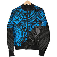Yap Polynesian Bomber Jacket (Men) - Blue Turtle - Polynesian Pride