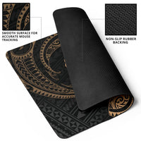 Tonga Polynesian Mouse Pad - Gold Tribal Wave - Polynesian Pride