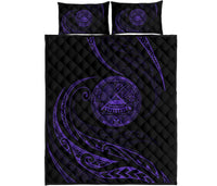 American Samoa Quilt Bed Set - Purple - Frida Style Purple - Polynesian Pride