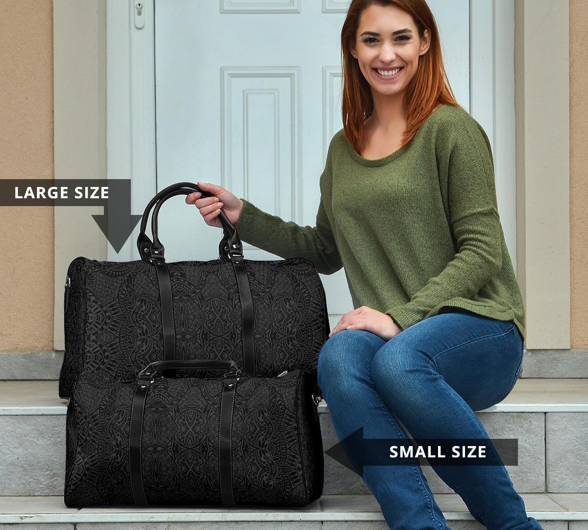 Polynesian Lauhala Mix Gray Hawaii Travel Bag - Polynesian Pride