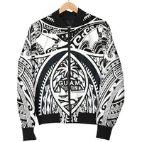 Polynesian Men's Bomber Jackets - Guam Flag, Seal with Maui Moana Tattoo - Polynesian Pride