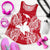 Papua New Guinea Polynesian Women Tank Top Map Red White - Polynesian Pride