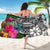 American Samoa Sarong White - Turtle Plumeria Banana Leaf - Polynesian Pride