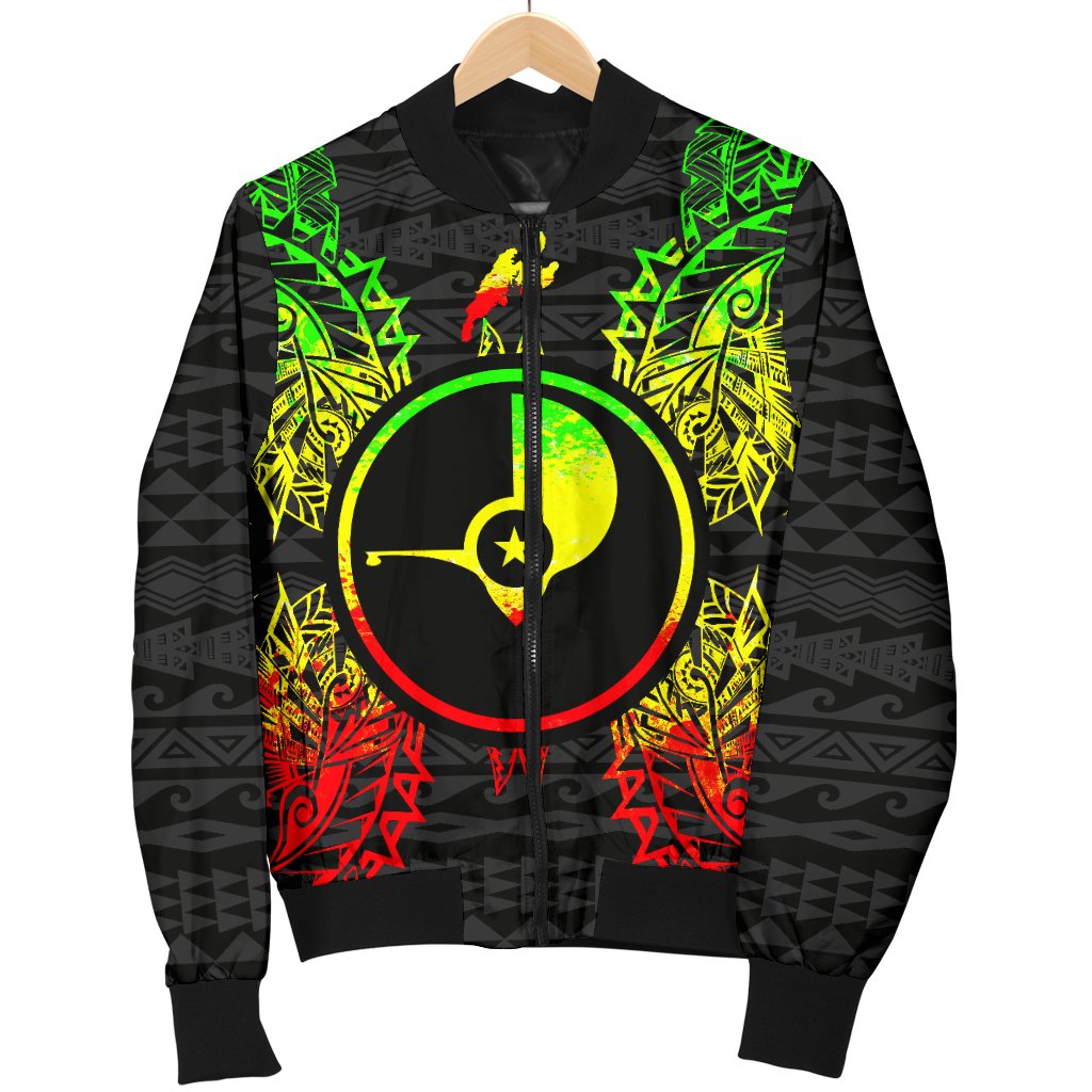 Yap Polynesian Men's Bomber Jacket Map Reggae - Polynesian Pride