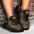 Kanaka White Chunky Sneakers Gold - Circle Style - Polynesian Pride