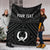 Pohnpei Personalised Premium Blanket - Pohnpei Seal With Polynesian Tattoo Style ( Black) - Polynesian Pride