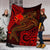 Papua New Guinea Premium Blanket - Red Shark Polynesian Tattoo - Polynesian Pride