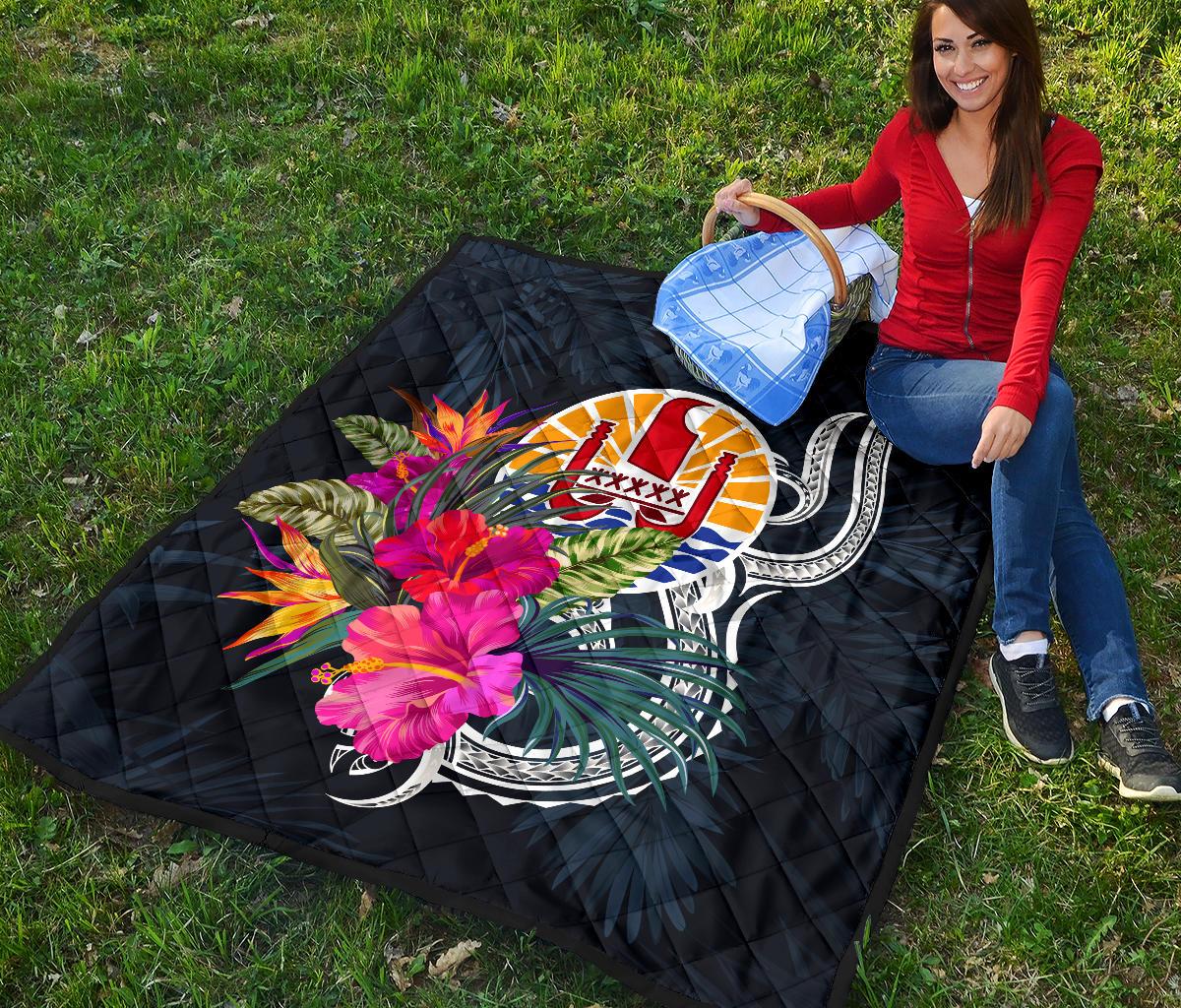 Tahiti Polynesian Premium Quilt - Tropical Flower - Polynesian Pride