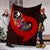 Yap Premium Blanket - Polynesian Hook And Hibiscus (Red) - Polynesian Pride