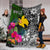 Papua New Guinea Premium Blanket - Turtle Plumeria Banana Leaf - Polynesian Pride