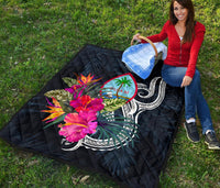 Guam Polynesian Premium Quilt - Tropical Flower - Polynesian Pride