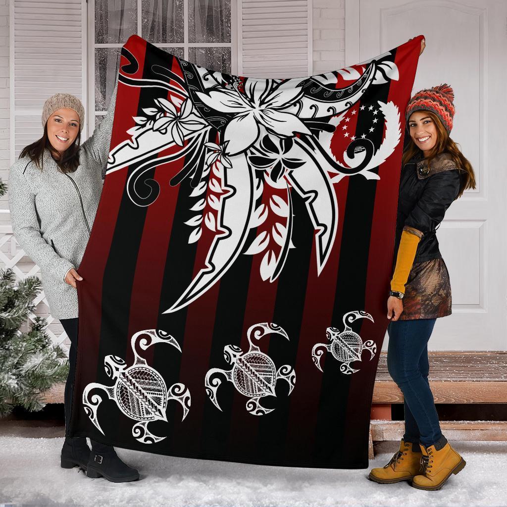 Pohnpei Premium Blanket - Vertical Stripes Style White - Polynesian Pride