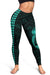Hawaii Turtle Shark Polynesian Leggings - Turquoise - Polynesian Pride