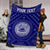 American Samoa Personalised Premium Blanket - Seal In Polynesian Tattoo Style ( Blue) - Polynesian Pride