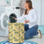 Tropical Exotic Leaves And Flowers On Geometrical Ornament. Hawaii Laundry Basket - Polynesian Pride