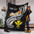 Hawaii Custom Personalised Premium Blanket - Kanaka Maoli Polynesian Patterns Plumeria (Black) - Polynesian Pride