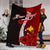 Papua New Guinea Polynesian Custom Personalised Premium Blanket - Coat Of Arm With Hibiscus - Polynesian Pride