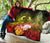 Vanuatu Custom Personalised Premium Quilt - Humpback Whale with Tropical Flowers (Yellow) - Polynesian Pride