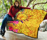 Polynesian Hawaii Kanaka Maoli Quilts - Hibiscus Flowers & Polynesian Patterns - Polynesian Pride