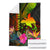 Papua New Guinea Polynesian Personalised Premium Blanket - Hibiscus and Banana Leaves - Polynesian Pride