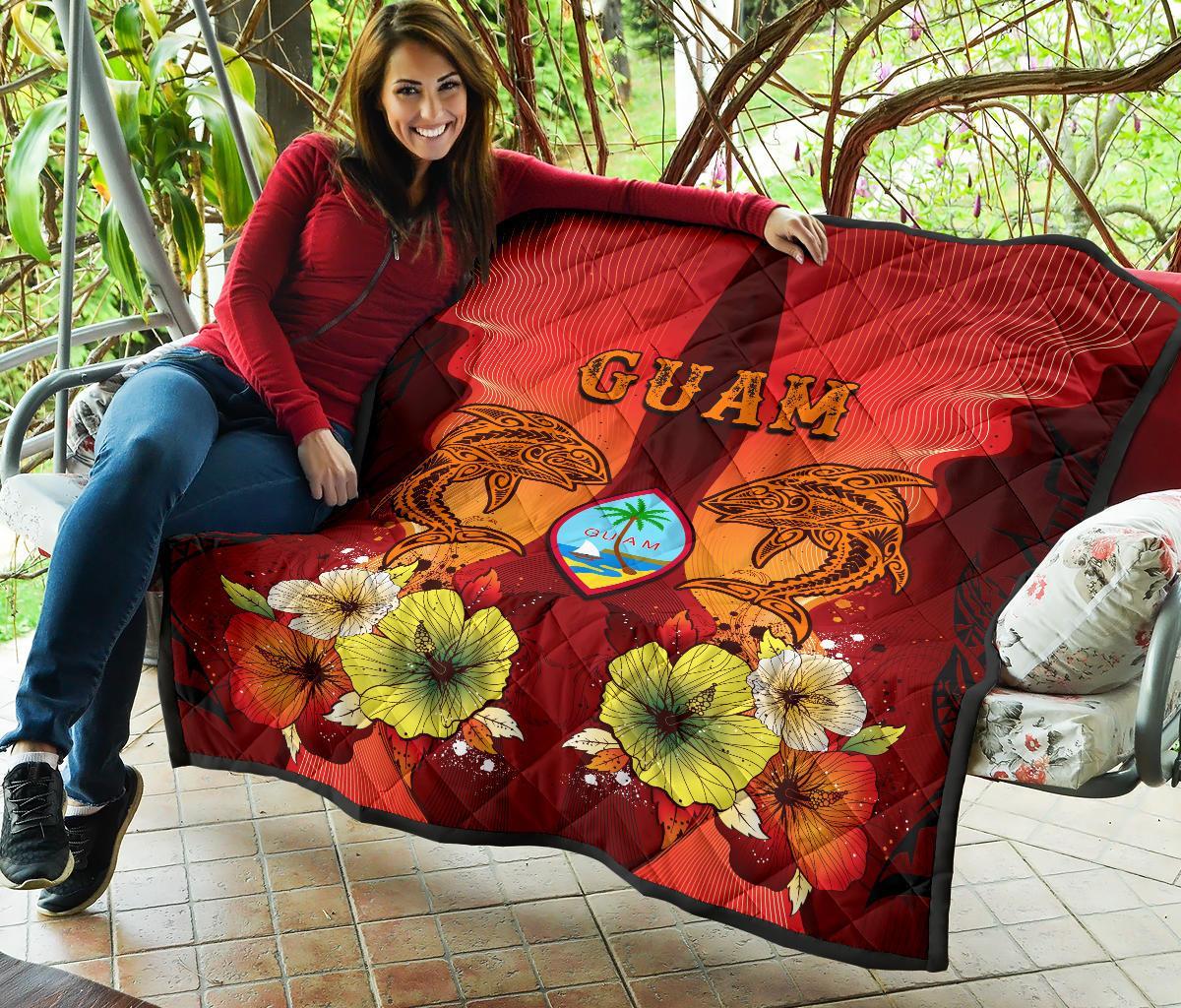 Guam Premium Quilt - Tribal Tuna Fish - Polynesian Pride