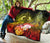 Vanuatu Premium Quilt - Humpback Whale with Tropical Flowers (Yellow) - Polynesian Pride