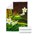 American Samoa Premium Blanket - Seal Of American Samoa With Plumeria Flowers - Polynesian Pride