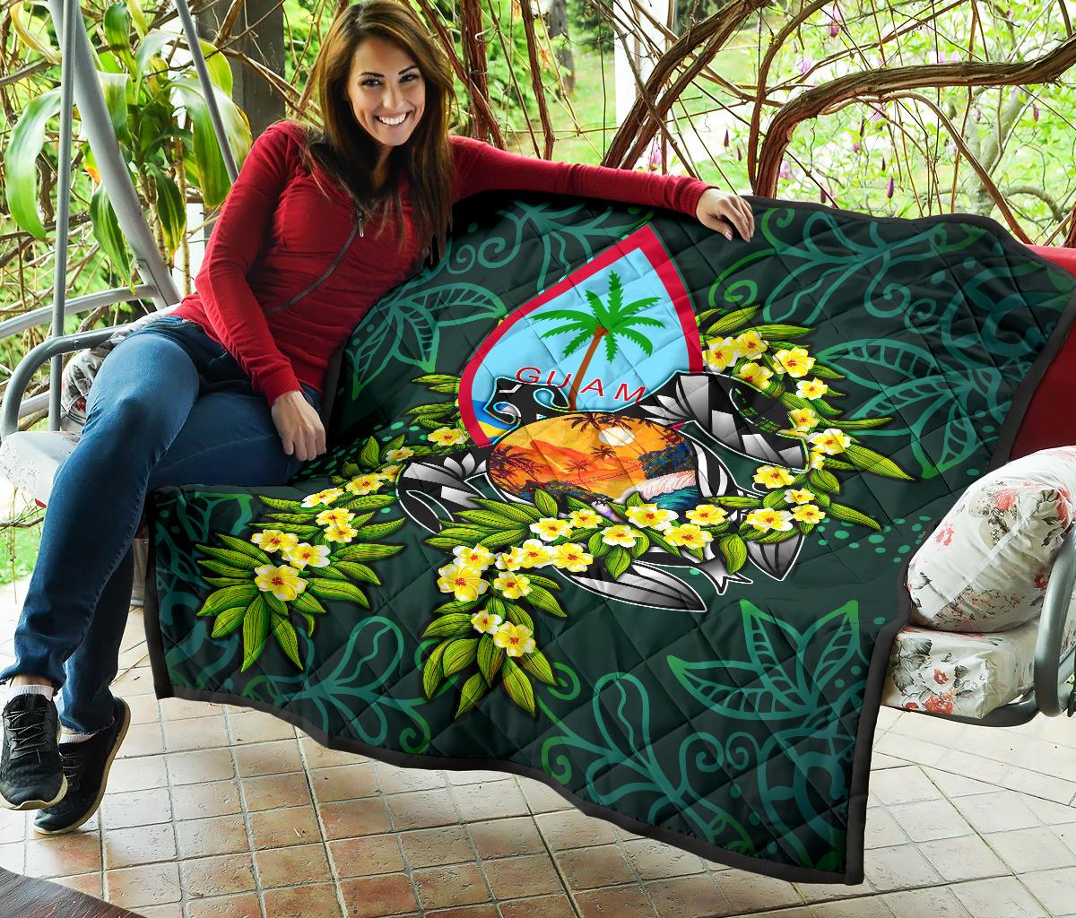 Guam Polynesian Premium Quilt - Ti Leaf Lei Turtle - Polynesian Pride