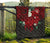 Tahiti Polynesian Premium Quilt - Hibiscus and Sea Turtle (Red) - Polynesian Pride
