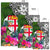 Fiji Area Rug White - Turtle Plumeria Banana Leaf - Polynesian Pride