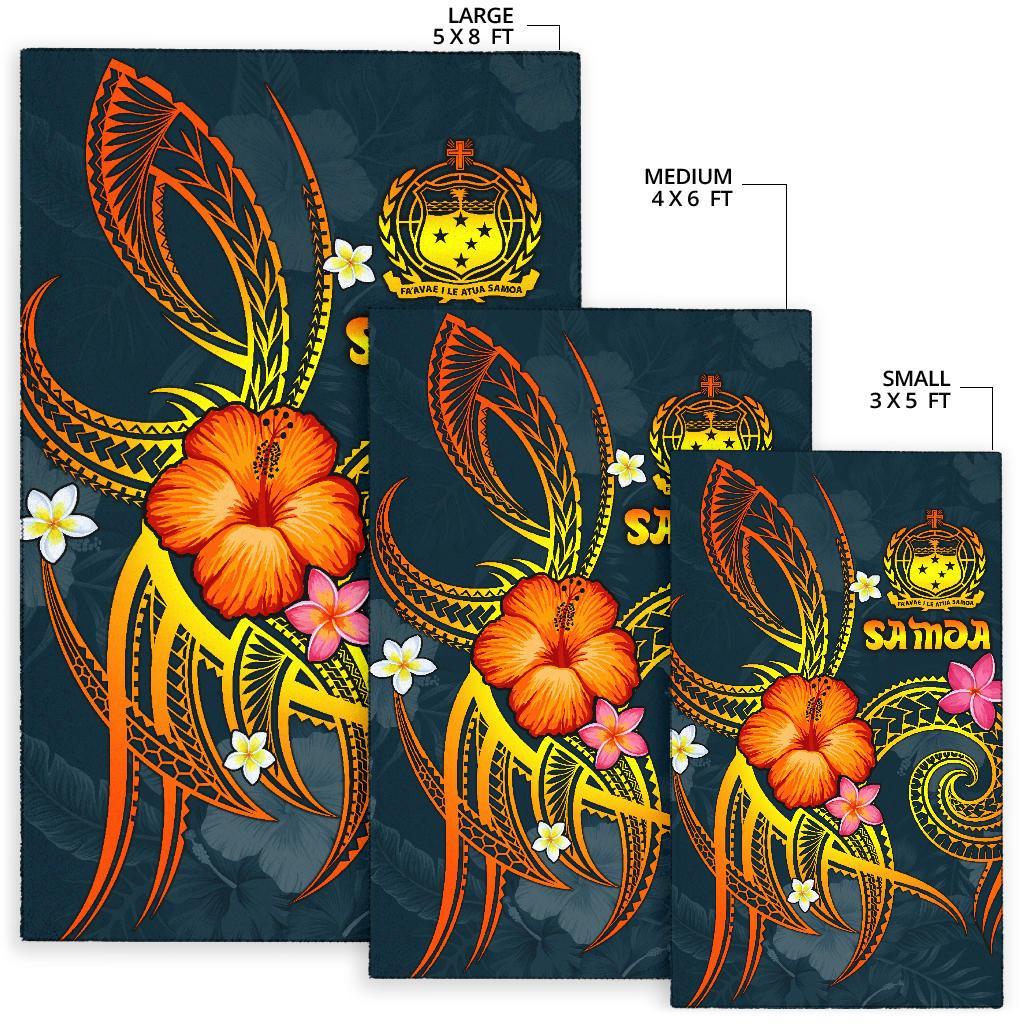 Polynesian Hawaii Area Rug - Legend of Samoa (Blue) - Polynesian Pride