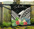 Tokelau Premium Quilt - Tokelau Coat of Arms & Polynesian Tropical Flowers White - Polynesian Pride