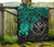 Hawaii Polynesian Premium Quilt - Kanaka Maoli & Turquoise Turtle Hibiscus - Polynesian Pride