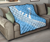 Fiji Tapa Rugby Premium Quilt version Style You Win - Blue - Polynesian Pride