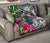 Palau Premium Quilt White - Turtle Plumeria Banana Leaf Crest - Polynesian Pride
