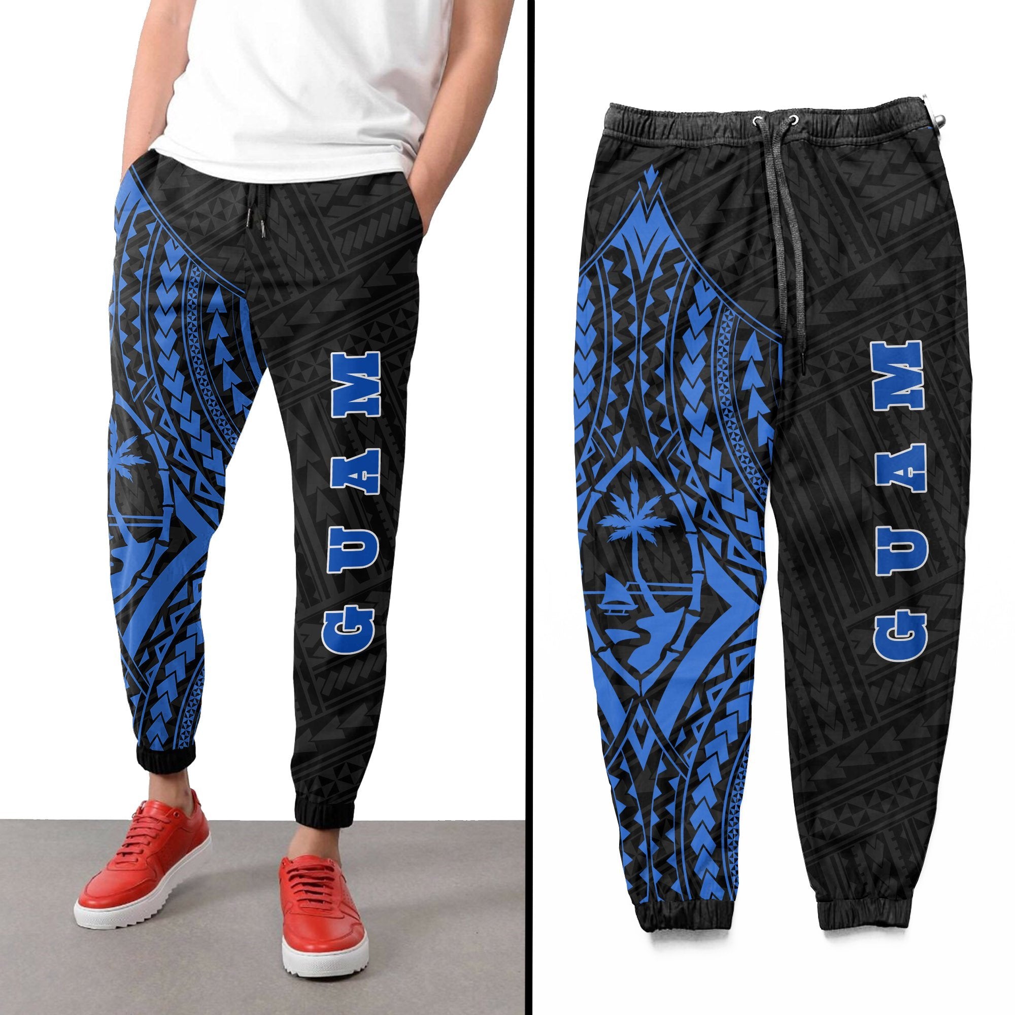Guam Rising 3rd Sweatpants (Blue) A6 Unisex Blue - Polynesian Pride
