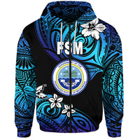 Custom Federated States of Micronesia Zip Hoodie Unique Vibes Blue LT8 - Polynesian Pride