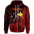 Papua New Guinea Zip Hoodie Aitape Polynesian Patterns Unisex Black - Polynesian Pride