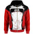 Papua New Guinea Zip Hoodie Kimbe PNG Coat of Arms Unisex Red Black - Polynesian Pride