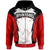 Papua New Guinea Zip Hoodie PNG Coat of Arms Unisex Red Black - Polynesian Pride