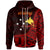 Papua New Guinea Zip Hoodie Wabag Polynesian Patterns Unisex Black - Polynesian Pride