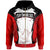 Papua New Guinea Zip Hoodie Port Moresby PNG Coat of Arms Unisex Red Black - Polynesian Pride