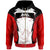Papua New Guinea Zip Hoodie Arawa PNG Coat of Arms Unisex Red Black - Polynesian Pride