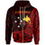 Papua New Guinea Zip Hoodie Vanimo Polynesian Patterns Unisex Black - Polynesian Pride