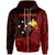 Papua New Guinea Zip Hoodie Samarai Polynesian Patterns Unisex Black - Polynesian Pride