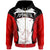 Papua New Guinea Zip Hoodie Popondetta PNG Coat of Arms Unisex Red Black - Polynesian Pride